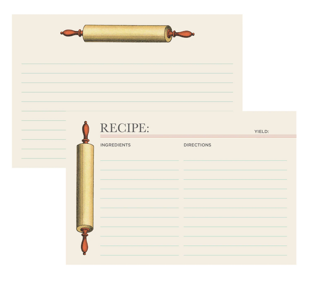 Rolling Pin Recipe Cards
