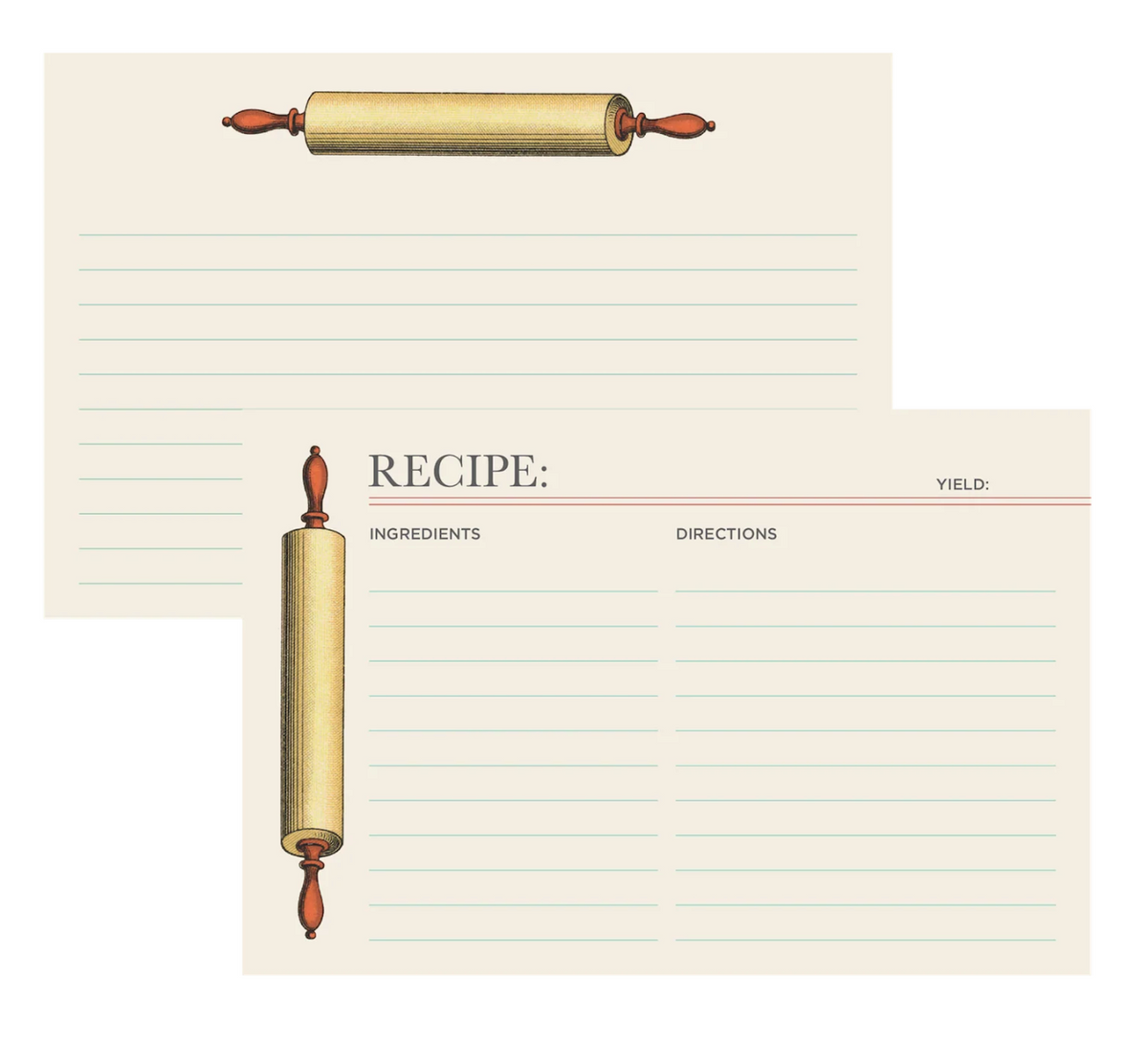 Rolling Pin Recipe Cards
