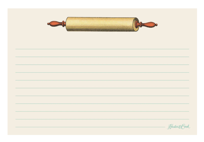 Rolling Pin Recipe Cards