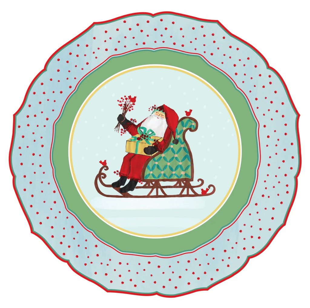 Die Cut Old St. Nick Sleigh Placemat