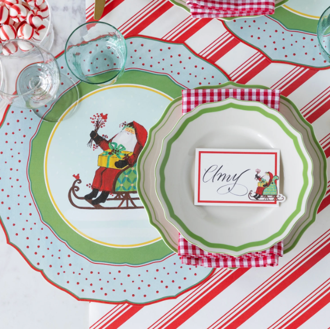 Die Cut Old St. Nick Sleigh Placemat