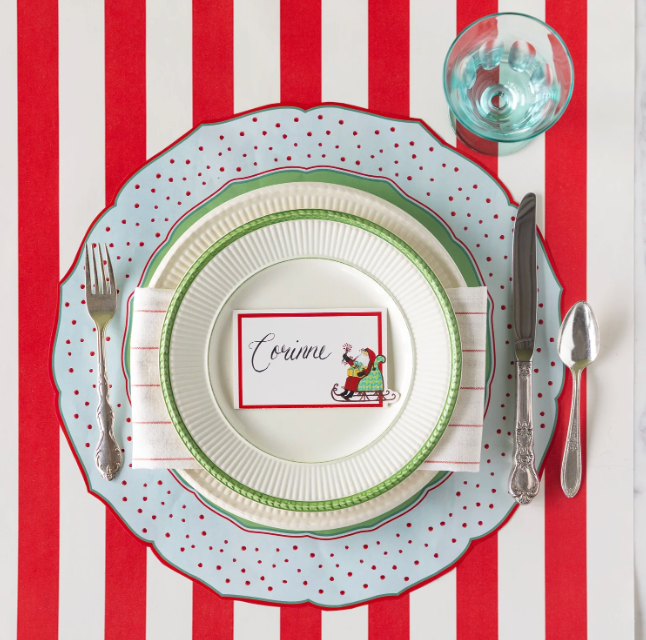 Die Cut Old St. Nick Sleigh Placemat