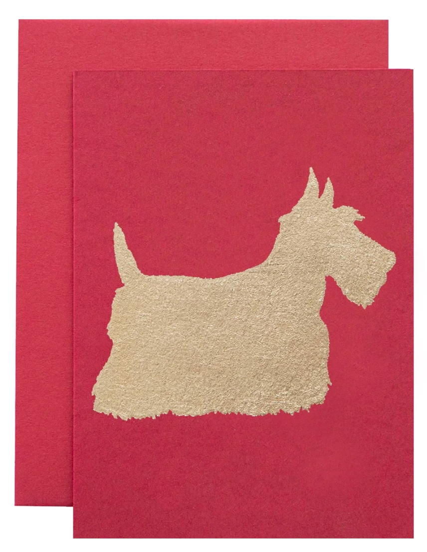 Red Scottie Dog Card