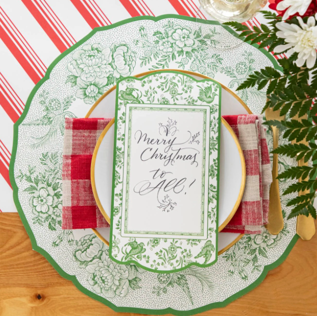 Die-Cut Green Asiatic Pheasants Placemats