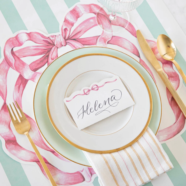 Die-Cut Pink Bowl Placemat