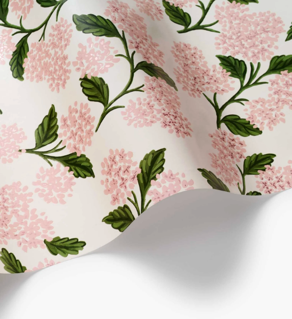 Pink Hydrangea Continous Wrapping Roll