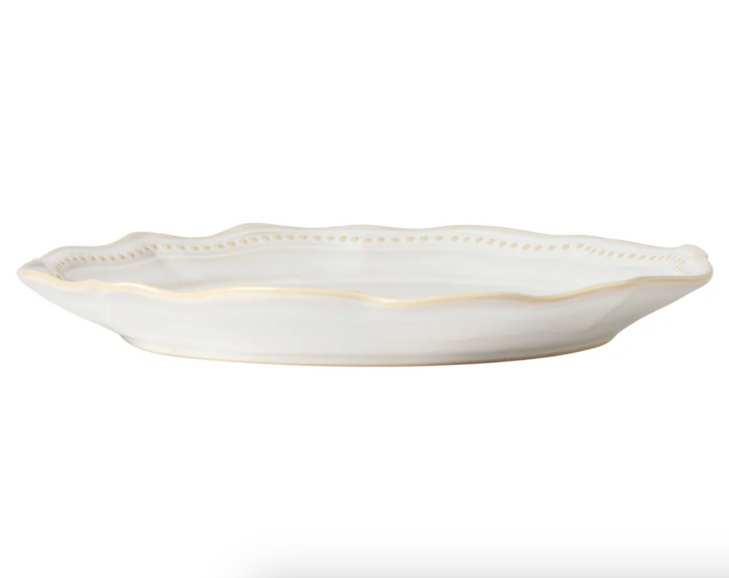 Almara Pearl White Dinner Plate