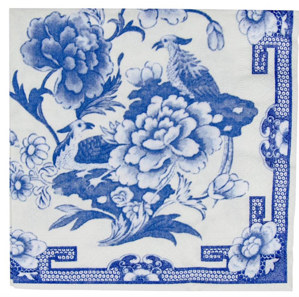 Luncheon Napkins : Blue & White