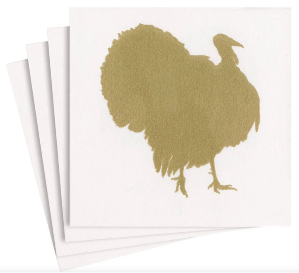 Cocktail Napkins : Turkey Fan Paper LInen