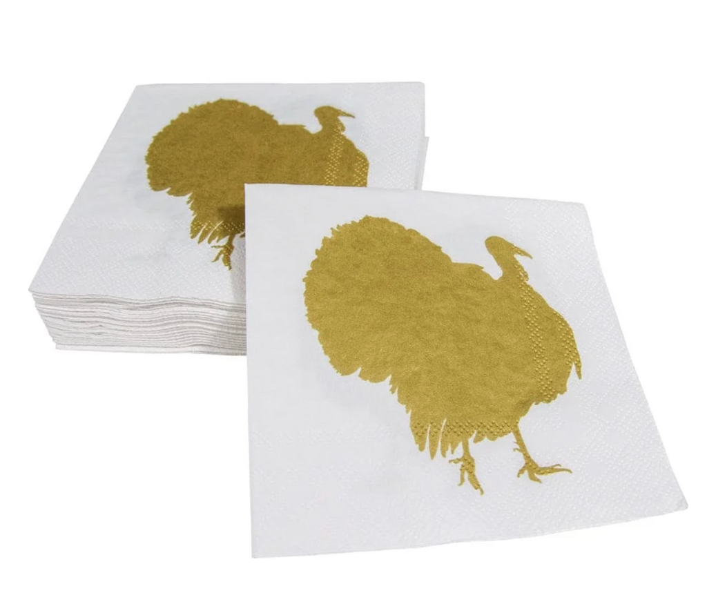 Cocktail Napkins : Turkey Fan Paper LInen