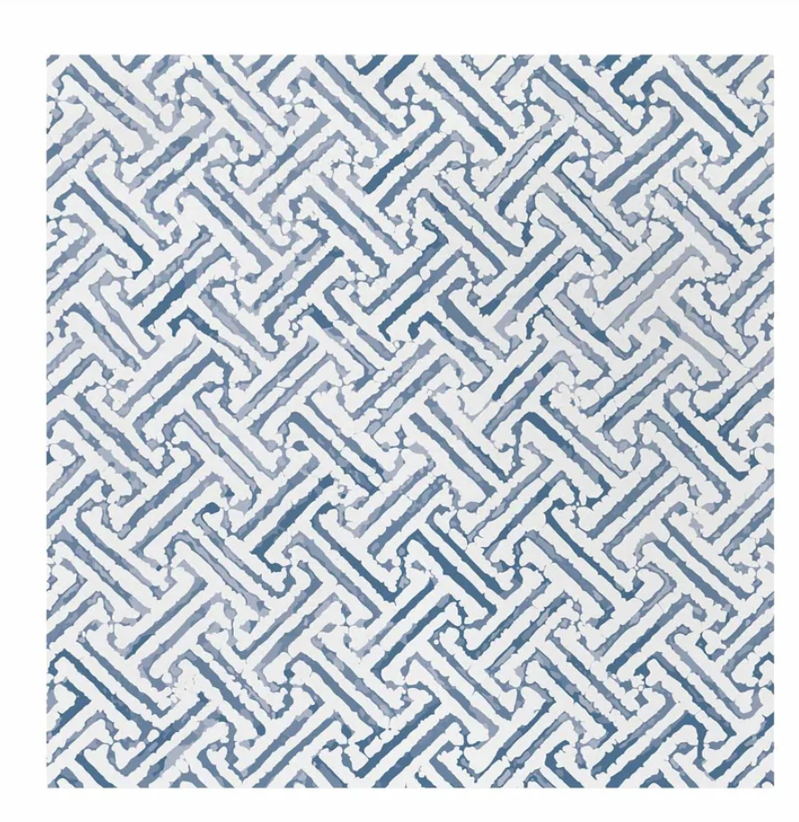 Papersoft Napkins Greek Key Blue Dinner (P/20)