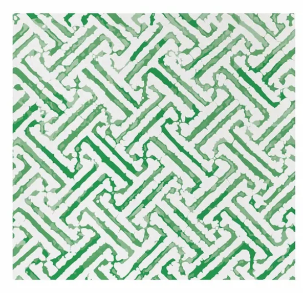 Papersoft Napkins Greek Key Green Cocktail (P/20)