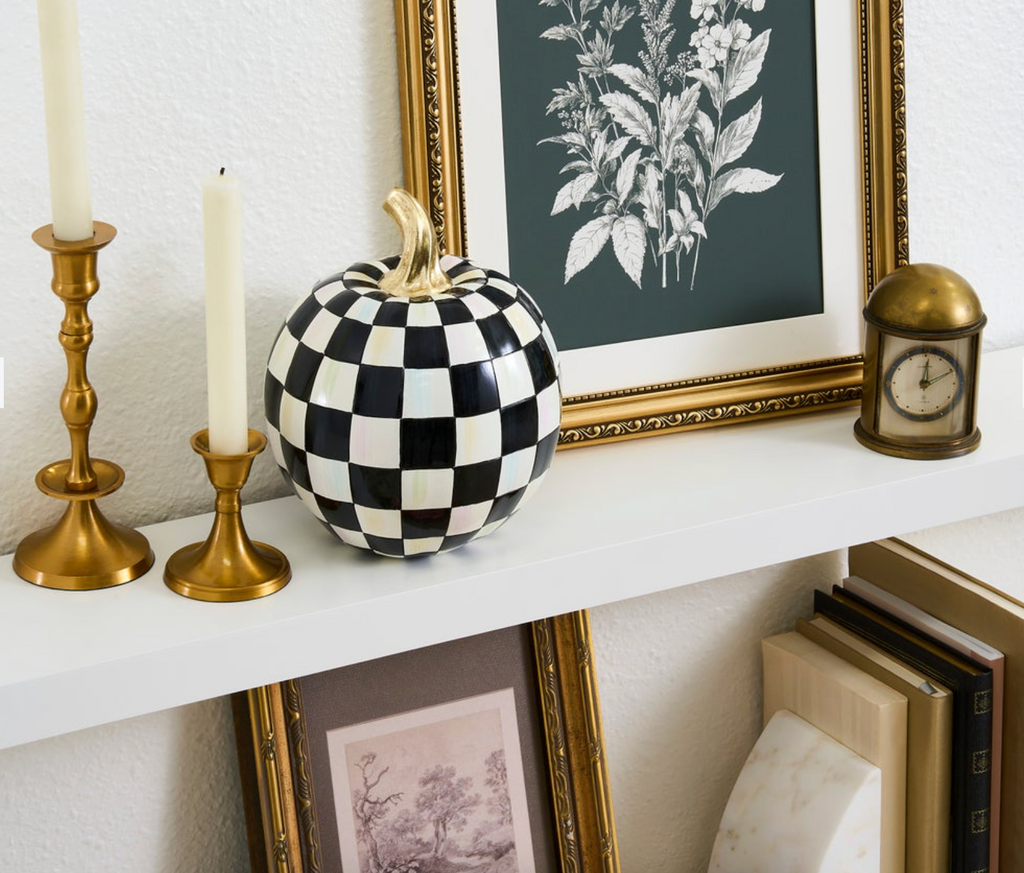 Courtly Check Glossy Small Pumpkin