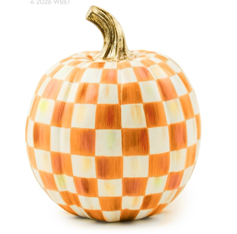Orange Check Small Pumpkin