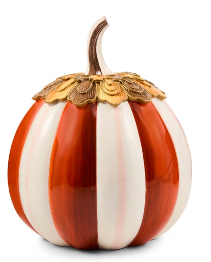Harvest Glow Paprika Stripe Pumpkin