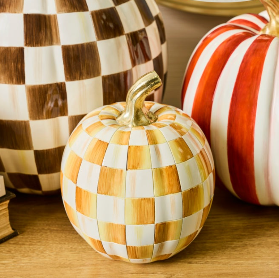 Amber Check Small Pumpkin