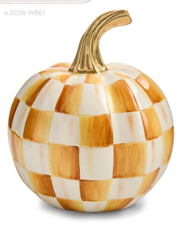 Amber Check Mini Pumpkin
