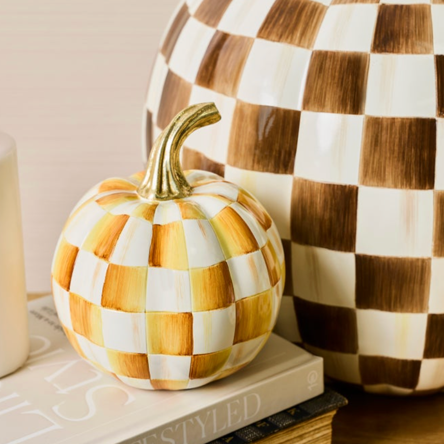 Amber Check Mini Pumpkin
