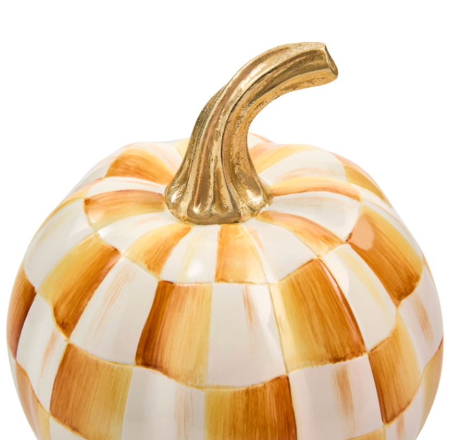 Amber Check Mini Pumpkin