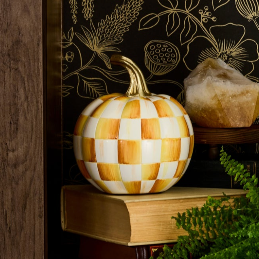 Amber Check Mini Pumpkin
