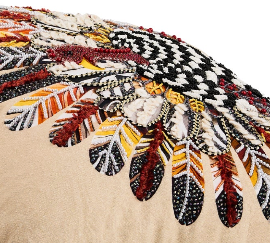 Checked Turkey Throw Pillow