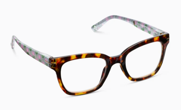 Buzzworthy- Tortoise/Marigold Ticking Stripe Pink