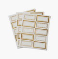 Pack of 3 Gold Floral Stickers & Labels Set
