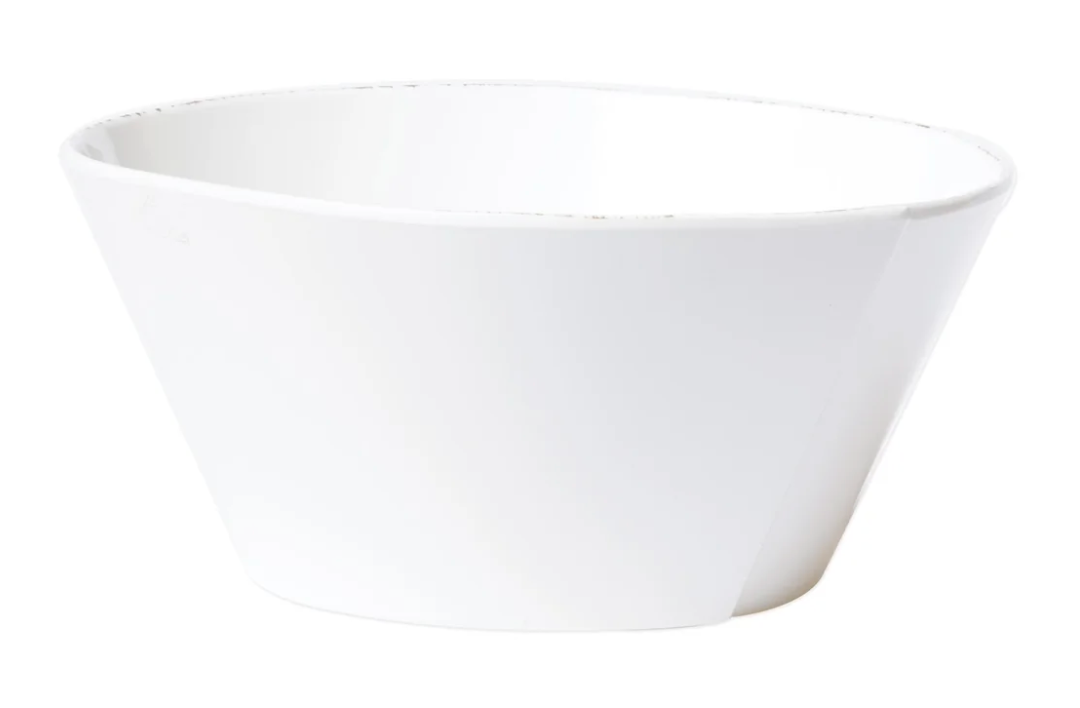 Melamine Lastra White Large Stacking Serving Bowl