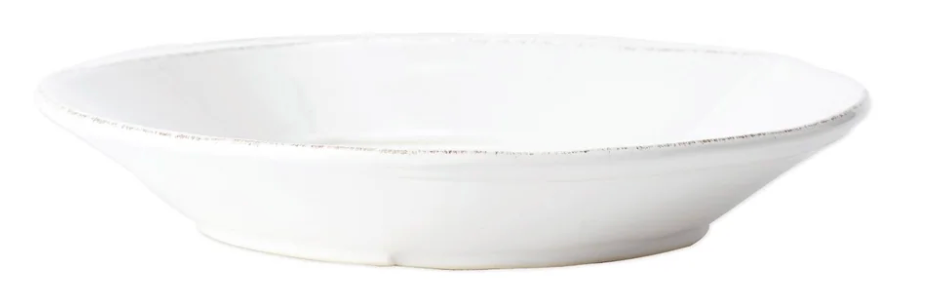 Melamine Lastra White Shallow Bowl