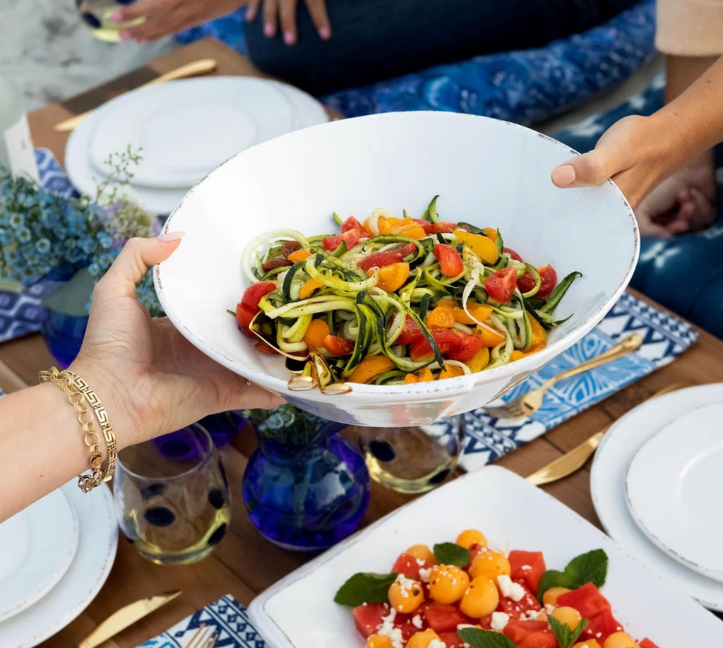 Melamine Lastra White Shallow Bowl