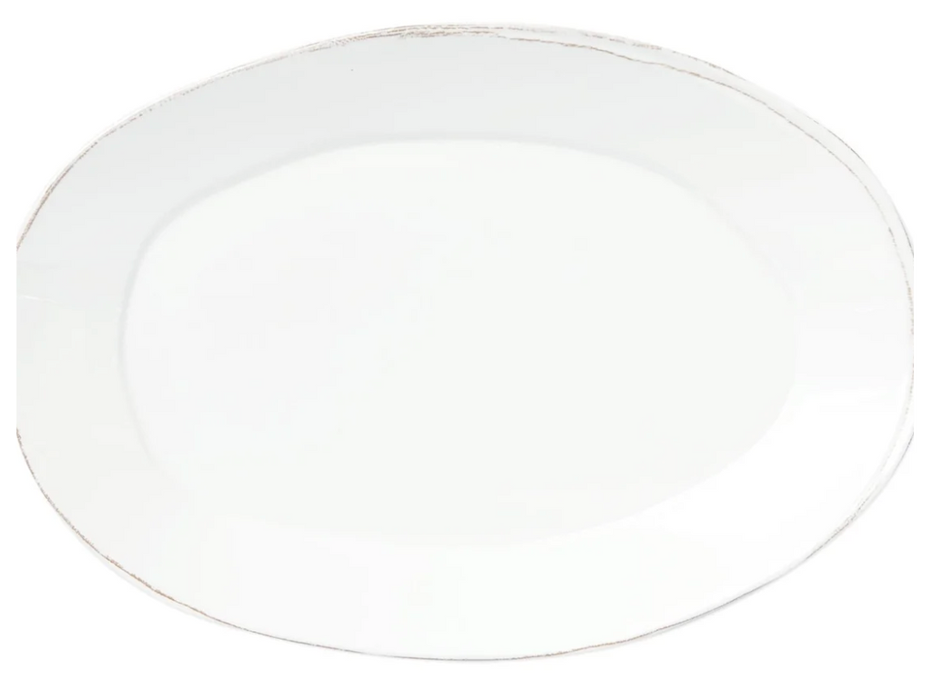 Melamine Lastra White Oval Platter