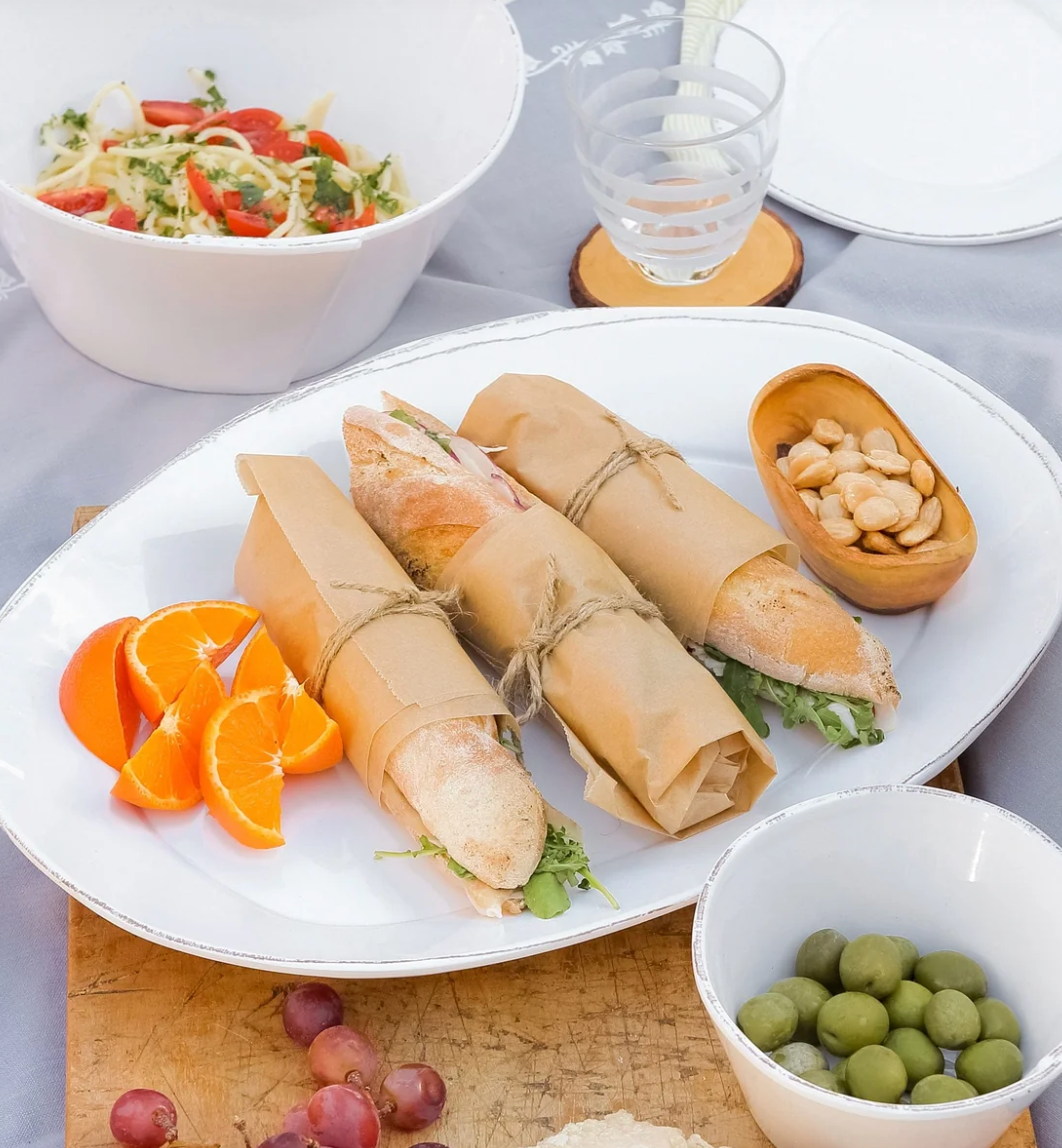Melamine Lastra White Oval Platter