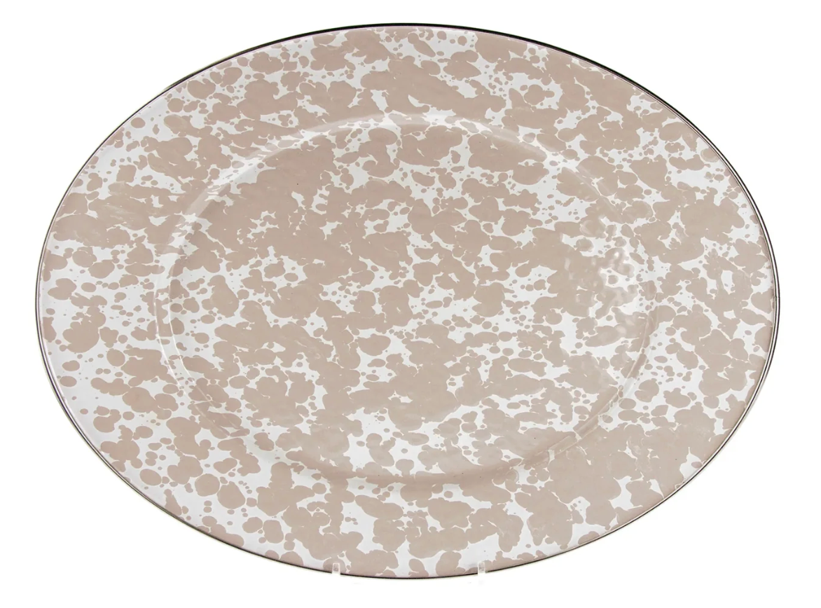 Oval Tray : Taupe Swirl