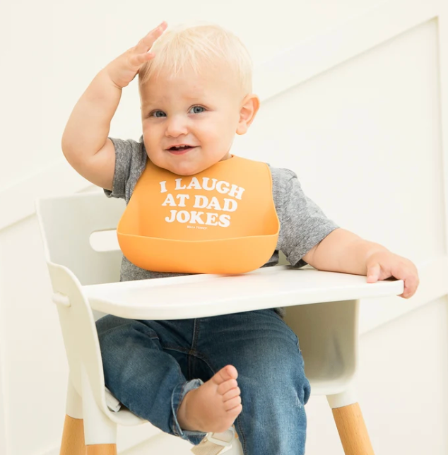 I Laugh at Dad Jokes Wonder Bib