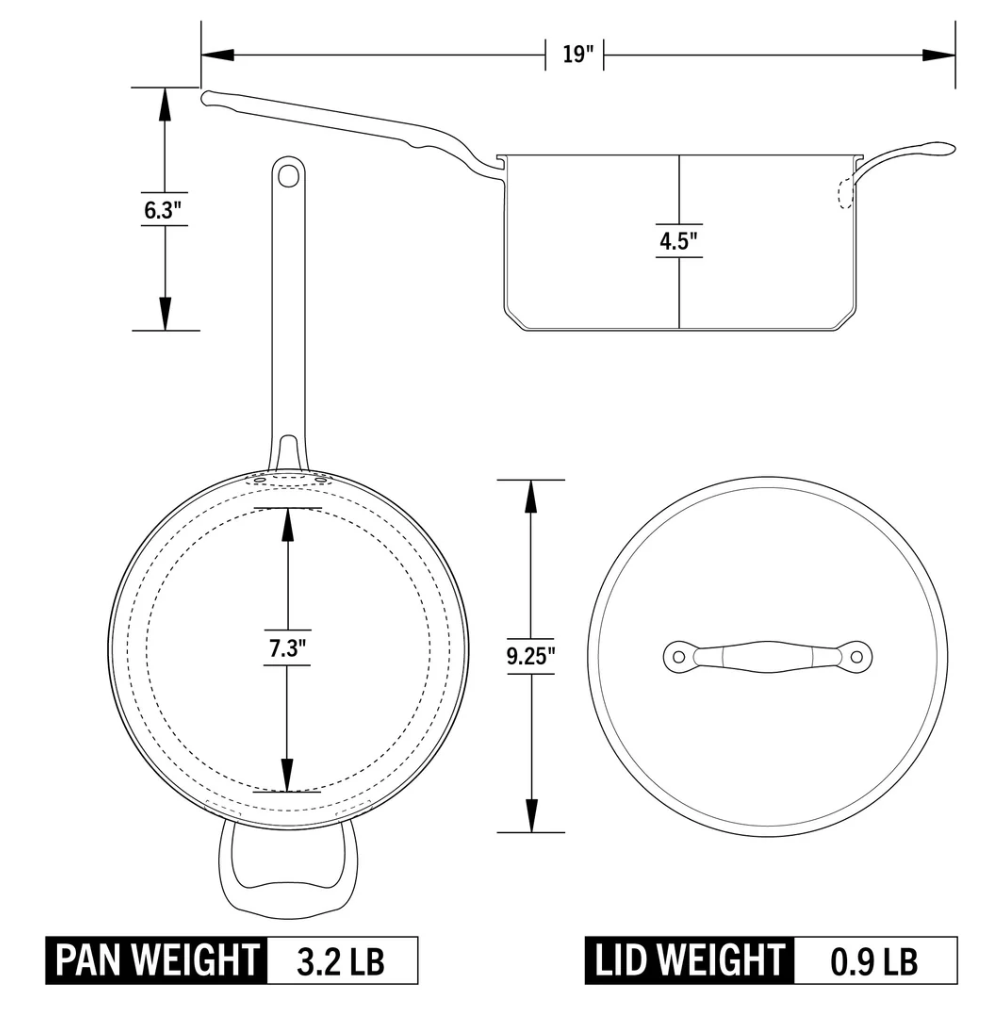 EATER 4 Qt. Saucepan with Lid