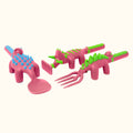 Pink Dino Utensils S/3