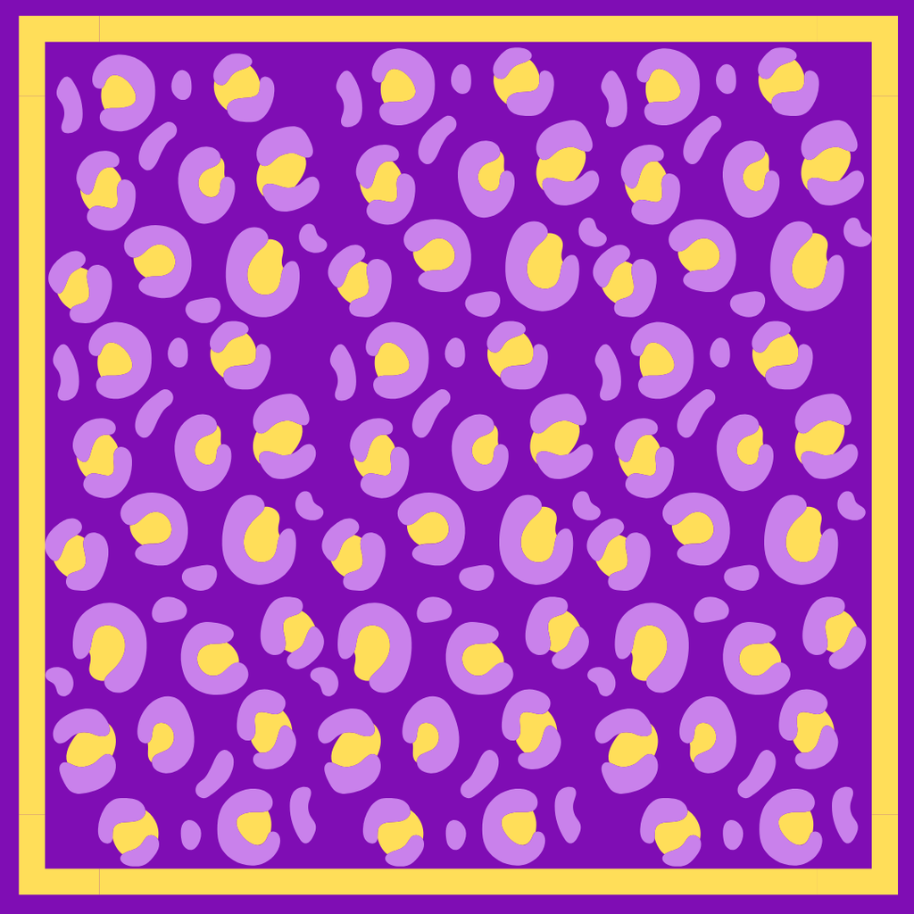 Gameday Bandana Scarf in Purple & Gold (3 PRINTS)  