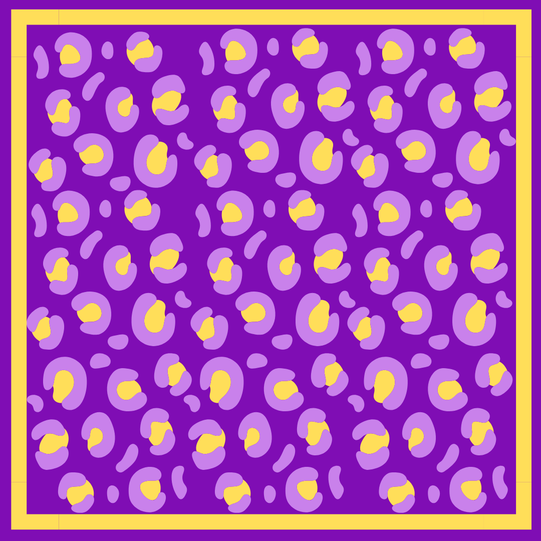 Gameday Bandana Scarf in Purple & Gold (3 PRINTS)  