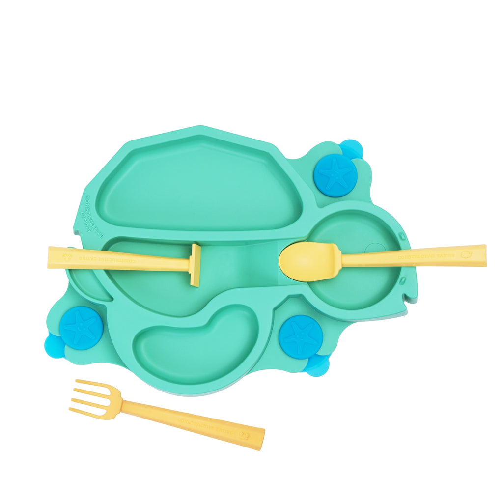 Green Turtle Suction Plate & training utensils
