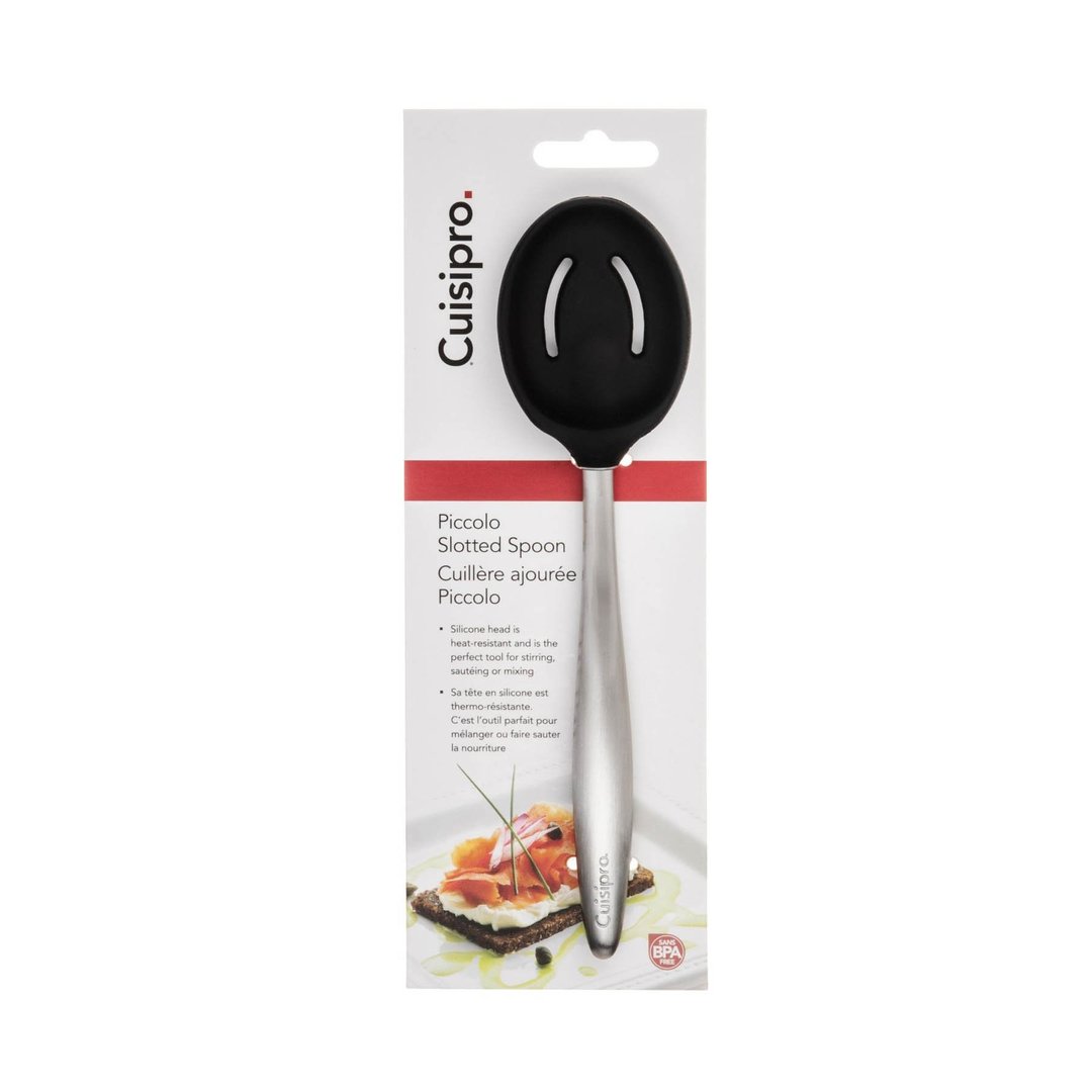 Piccolo Slotted Spoon Black
