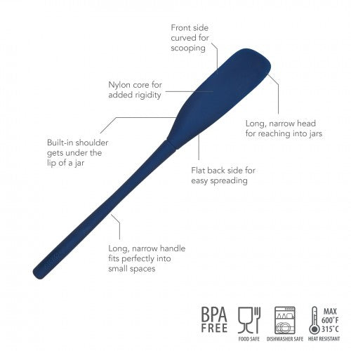 Flex-Core All Silicone Oyster Gray Jar Scraper