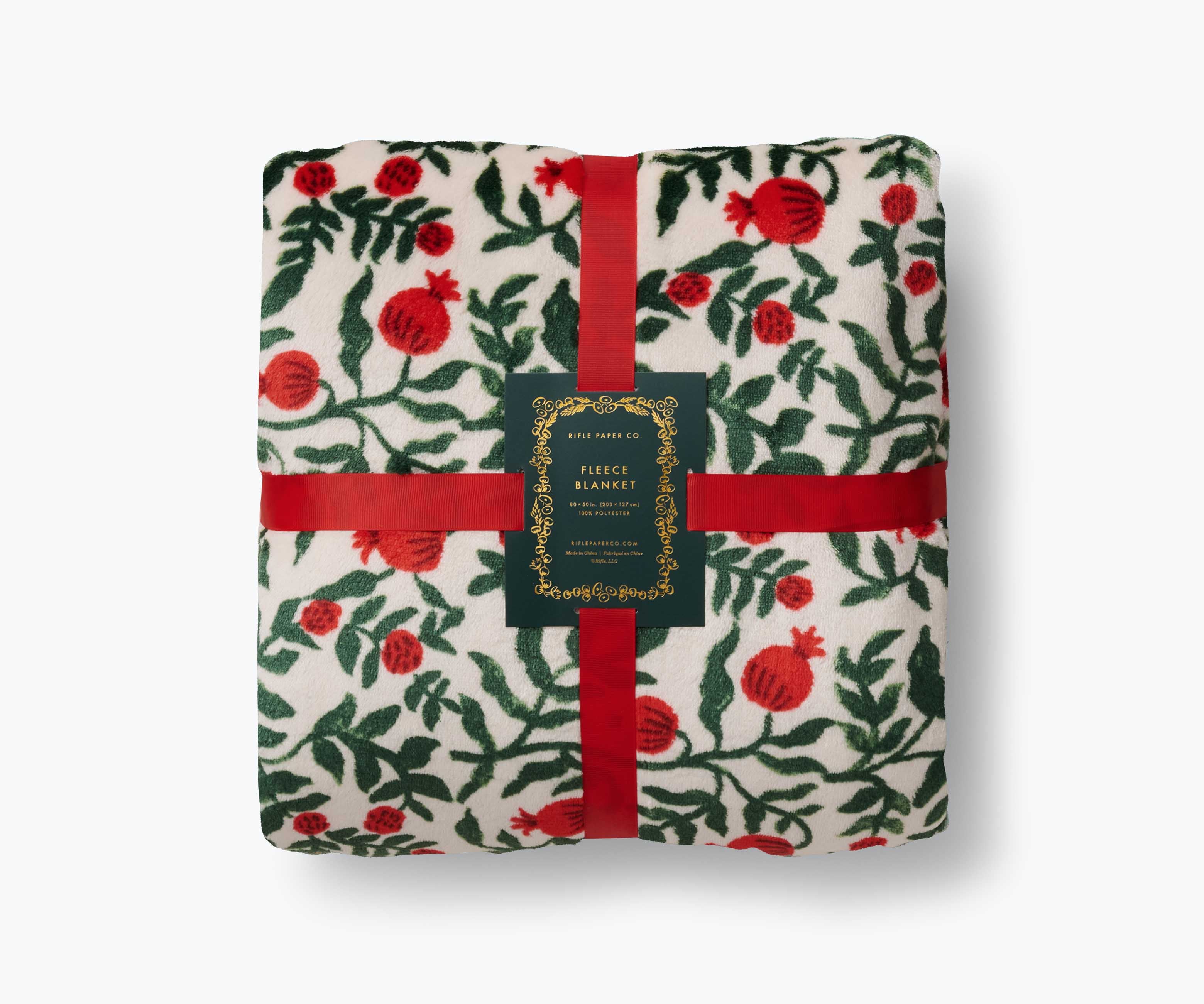 Fleece Blanket : Christmastide Pomegranate