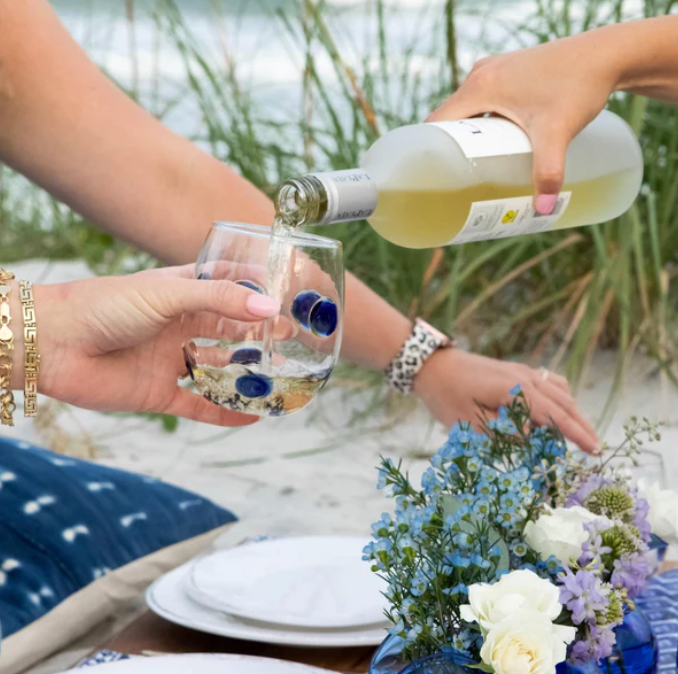 Drop Blue Stemless Wine