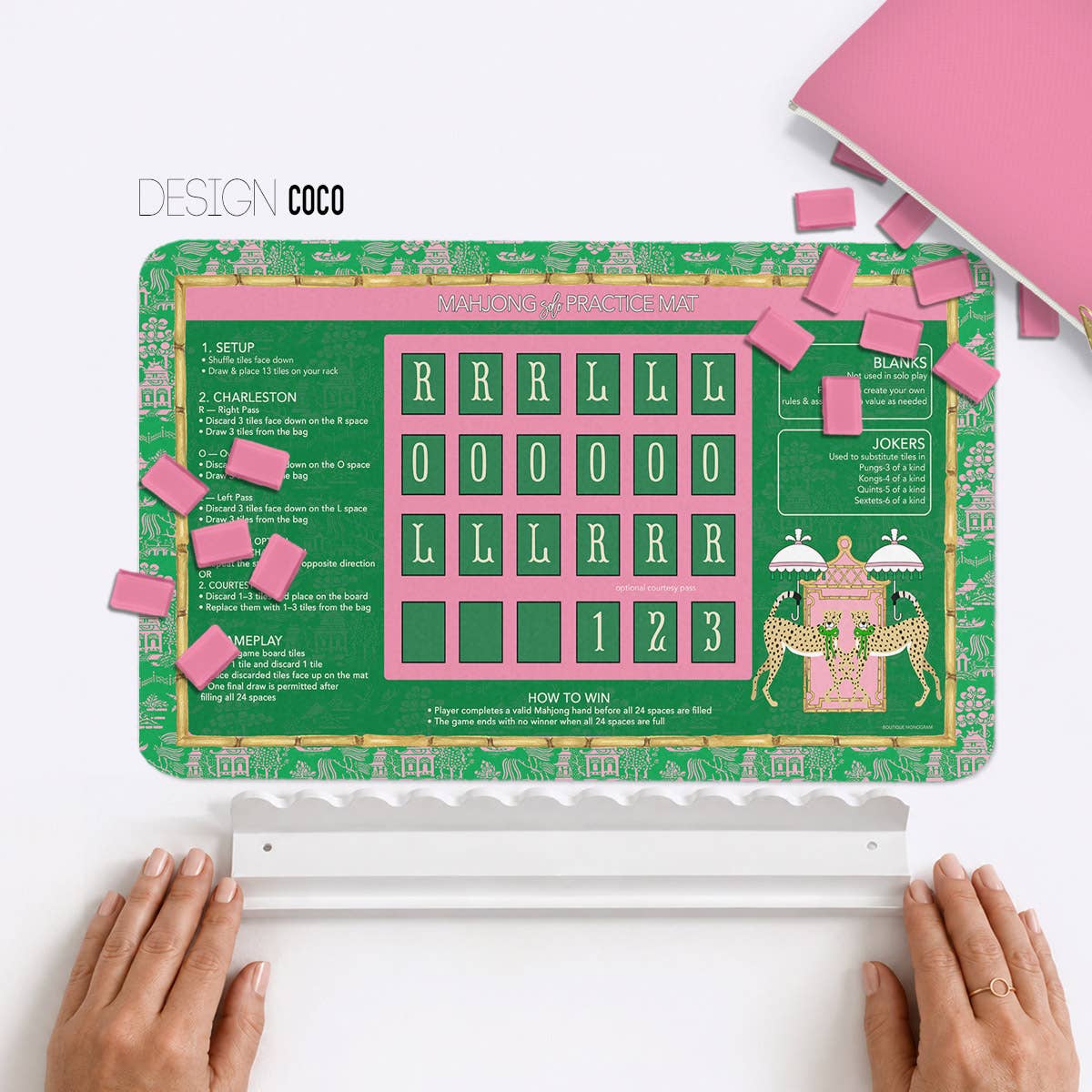 Mahjong Practice Mats, Neoprene, Solo, Mix-n-Match Designs