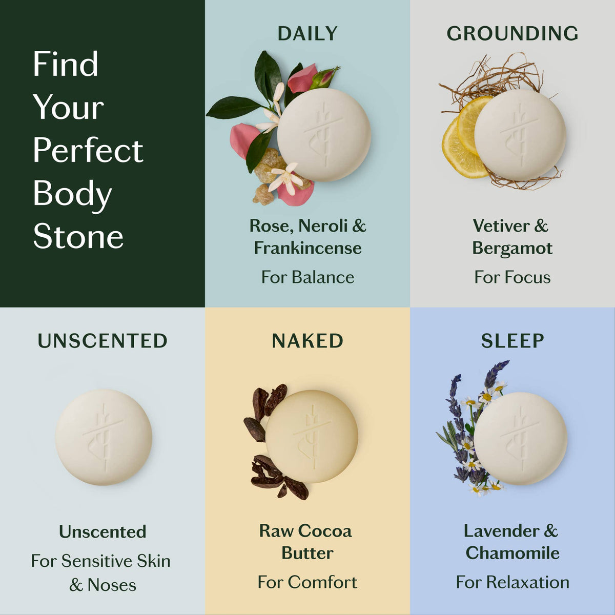 Unscented Stone | Deep Moisturizing Lotion Bar