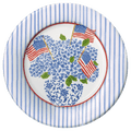 Salad Plates : Flags and Hydrangeas retired
