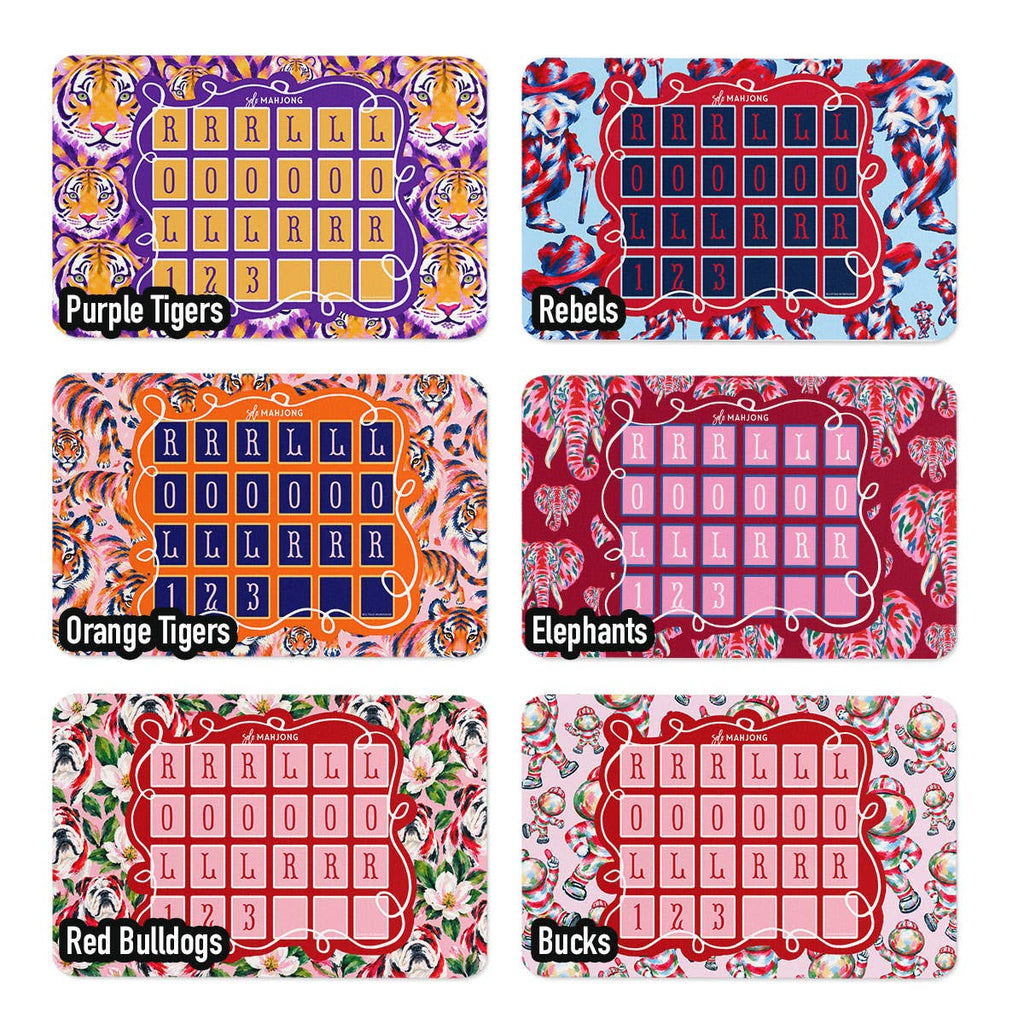 Mahjong Solo Practice Mats, Neoprene, Mix-n-Match Football