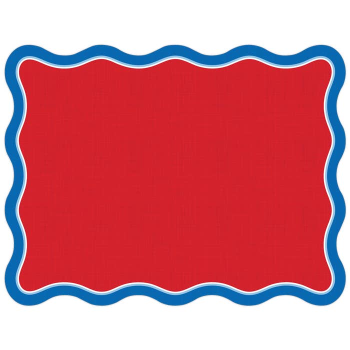 Red White and Blue Linen Posh Die-Cut Placemat