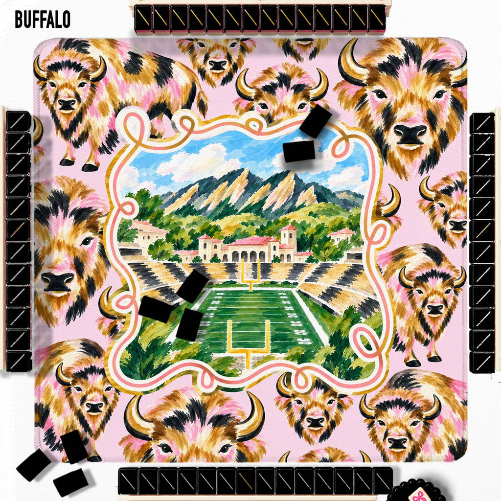 Mahjong Mat 31", Football, Elephant, Bulldog, Rebel, Tigers