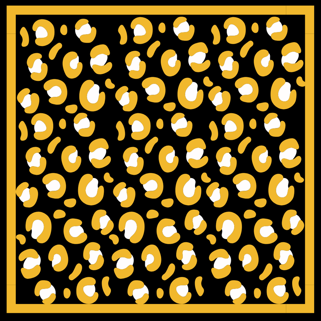 Gameday Bandana Scarf in Gold & Black (3 PRINTS)  